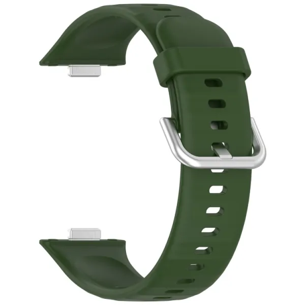 SILICONE Vymeniteľný remienok pre Huawei Watch Fit 3 tmavozelený