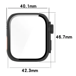 PC FULL COVER Plastový kryt so sklom pre Huawei Watch Fit 3 tmavomodrý