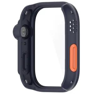 PC FULL COVER Plastový kryt so sklom pre Huawei Watch Fit 3 tmavomodrý