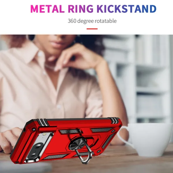 RING Kryt s držiakom pre Google Pixel 8a červený