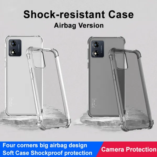 IMAK Ochranný silikónový obal pre Motorola Moto E13 čierny