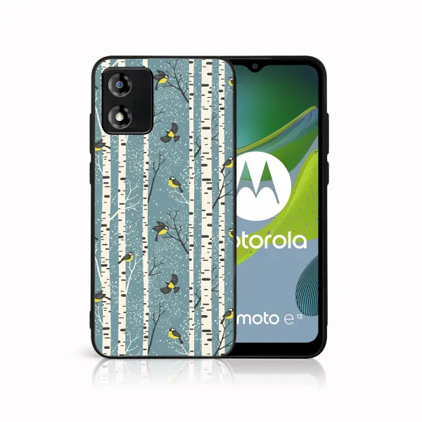 MY ART Kryt s vianočným dizajnom Motorola Moto E13 BIRCH (072)