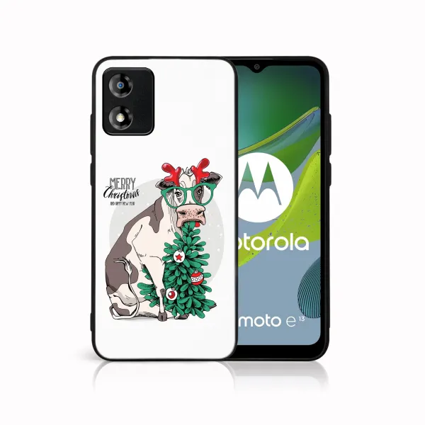 MY ART Kryt s vianočným dizajnom Motorola Moto E13 MERRY CHRISTMAS (074)