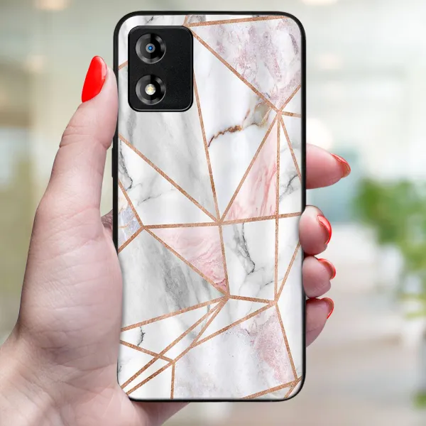 MY ART Ochranný kryt pre Motorola Moto E13 PINK MARBLE (143)