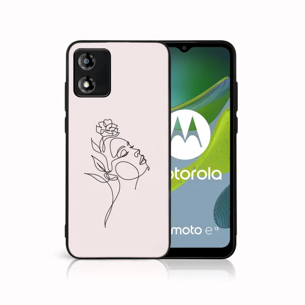 MY ART Ochranný kryt pre Motorola Moto E13 ROSE GIRL (198)