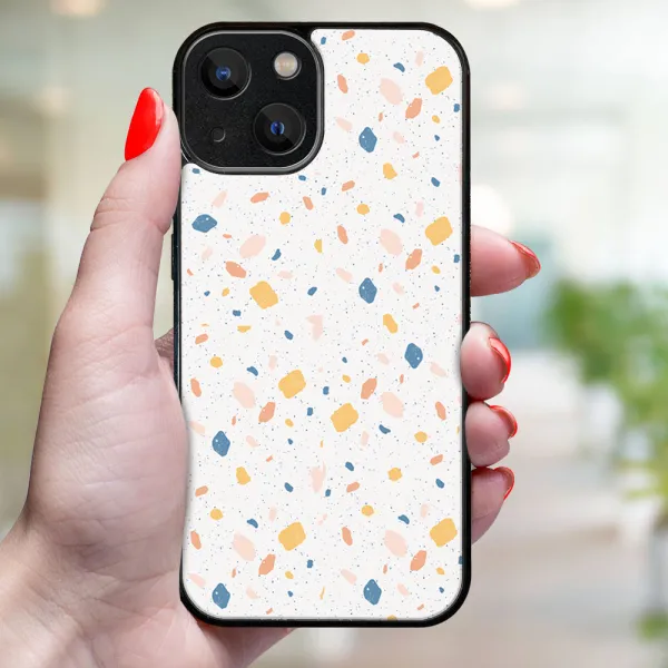MY ART Ochranný kryt pre Apple iPhone 15 ORANGE TERRAZZO (165)