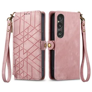 GEOM Peňaženkové puzdro pre Sony Xperia 1 VI ružové