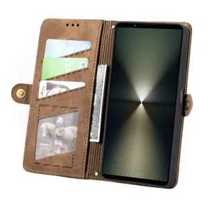 GEOM Peňaženkové puzdro pre Sony Xperia 1 VI hnedé
