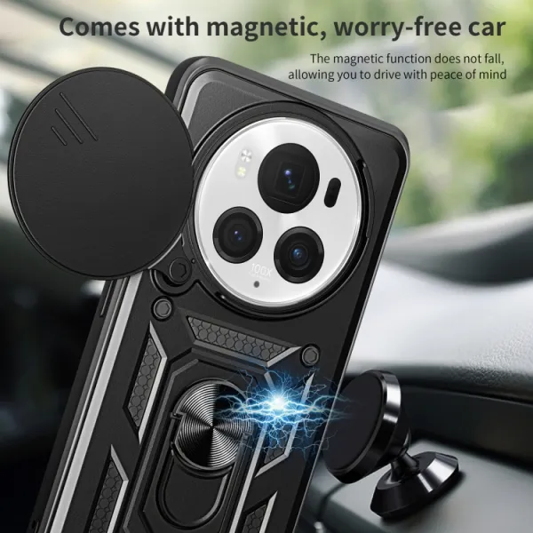RING CAMERA Kryt s držiakom pre Honor Magic6 Pro modrý