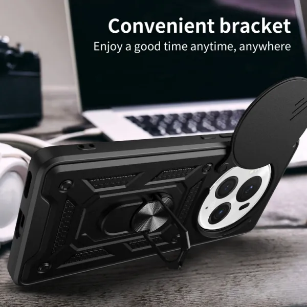RING CAMERA Kryt s držiakom pre Honor Magic6 Pro modrý