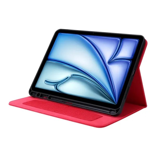FABRIC Zaklápací kryt pre Apple iPad Air 13 2026 / 2025 / 2024 červený