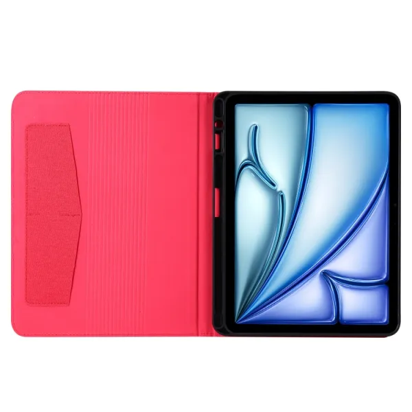 FABRIC Zaklápací kryt pre Apple iPad Air 13 2026 / 2025 / 2024 červený