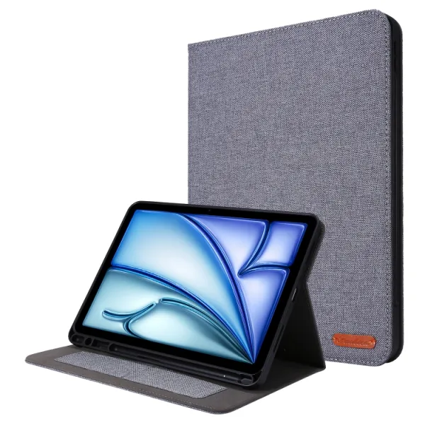 FABRIC Zaklápací kryt pre Apple iPad Air 13 2026 / 2025 / 2024 šedý