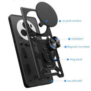 RING CAMERA Kryt s držiakom pre Honor Magic6 Pro modrý