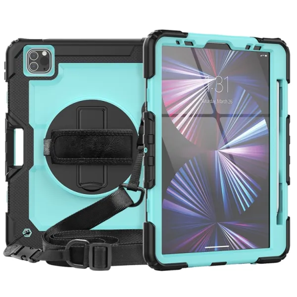 SOLID 360 Odolný obal pre Apple iPad Pro 11 2024 / M5 2025 svetlomodrý