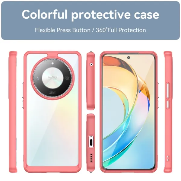 CRYSTAL Ochranný kryt pre Honor Magic6 Lite 5G červený
