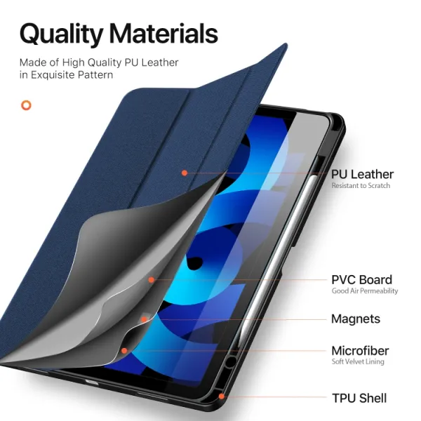 DUX DOMO Zaklápacie puzdro pre Apple iPad Air 13 2026 / 2025 / 2024 modré