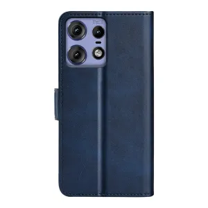 SIDE Peňaženkové puzdro pre Motorola Edge 50 Pro modré