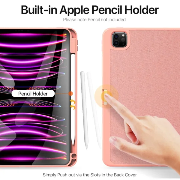 DUX DOMO Zaklápacie puzdro pre Apple iPad Pro 11 2024 / M5 2025 ružové