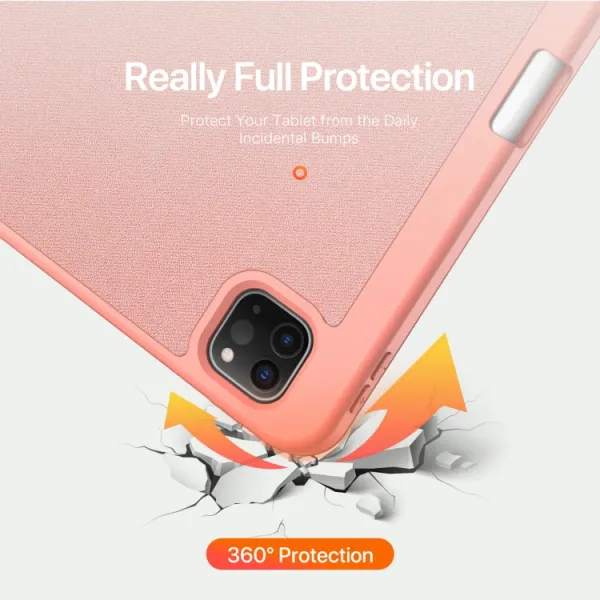 DUX DOMO Zaklápacie puzdro pre Apple iPad Pro 13 2024 / M5 2025 ružové