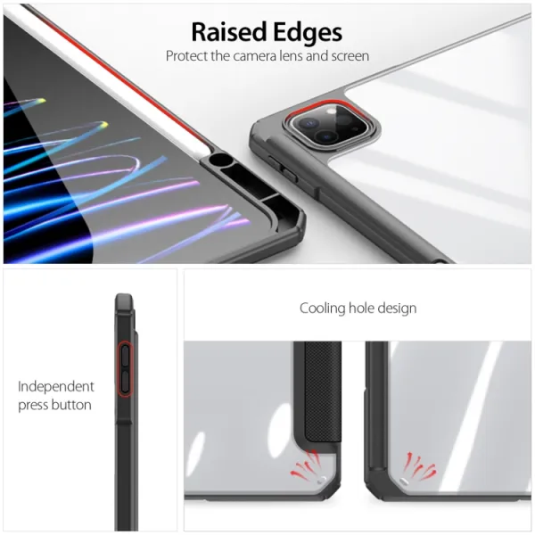 DUX TOBY Flipové puzdro pre Apple iPad Pro 13 2024 / M5 2025 čierne