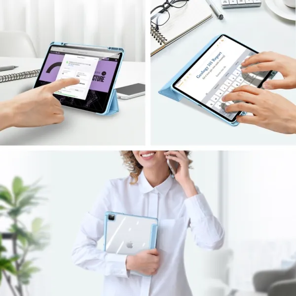 DUX TOBY Flipové puzdro pre Apple iPad Pro 13 2024 / M5 2025 modré
