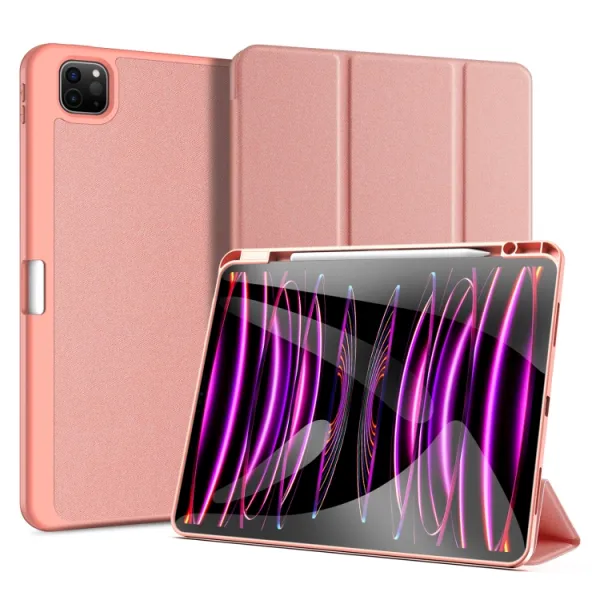 DUX DOMO Zaklápacie puzdro pre Apple iPad Pro 13 2024 / M5 2025 ružové