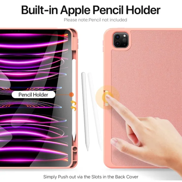DUX DOMO Zaklápacie puzdro pre Apple iPad Pro 13 2024 / M5 2025 ružové
