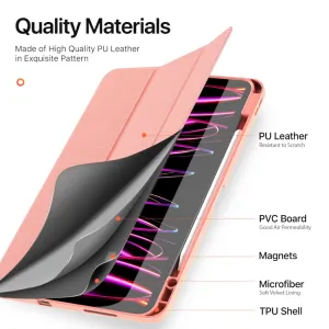 DUX DOMO Zaklápacie puzdro pre Apple iPad Pro 13 2024 / M5 2025 ružové