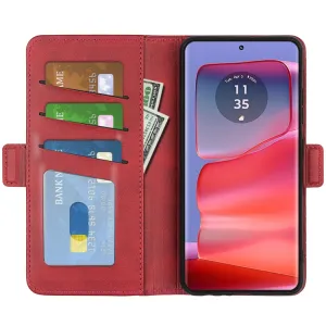 SIDE Peňaženkové puzdro pre Motorola Edge 50 Pro červené