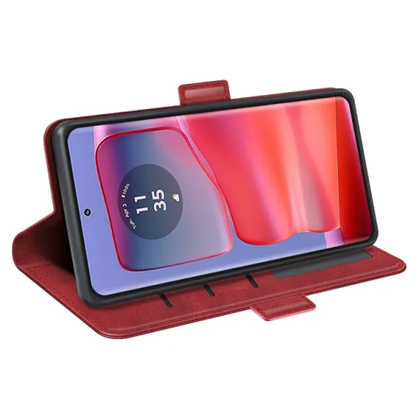 SIDE Peňaženkové puzdro pre Motorola Edge 50 Pro červené