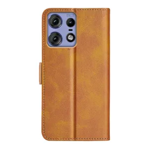SIDE Peňaženkové puzdro pre Motorola Edge 50 Pro svetlohnedé