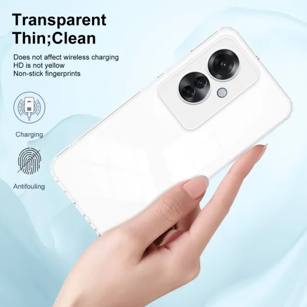 CRYSTAL Ochranný obal pre Oppo Reno11 F 5G biely
