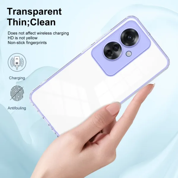 CRYSTAL Ochranný obal pre Oppo Reno11 F 5G fialový