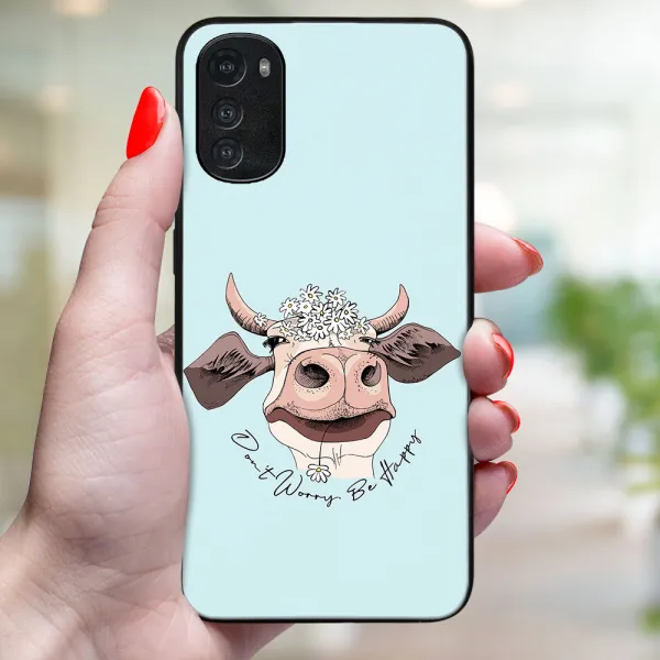 MY ART Ochranný kryt pre Motorola Moto E32 / E32s HAPPY COW (181)
