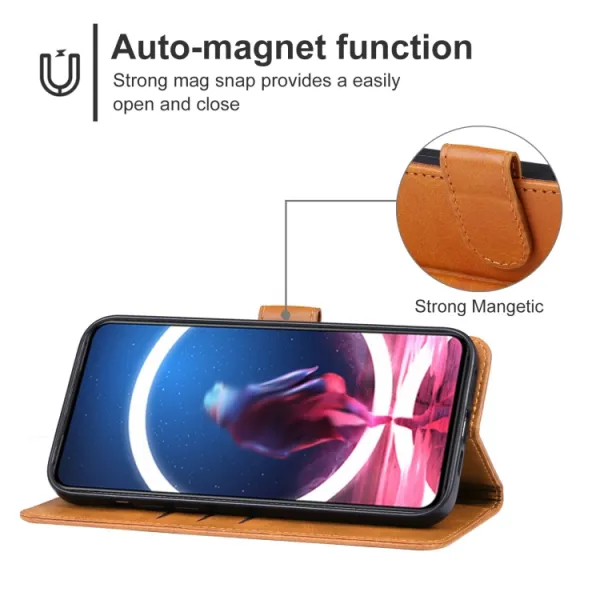 SMOOTH Peňaženkové puzdro pre Nubia Redmagic 8 Pro hnedé