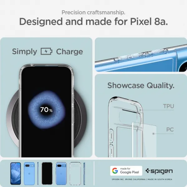 SPIGEN ULTRA HYBRID Google Pixel 8a CRYSTAL CLEAR