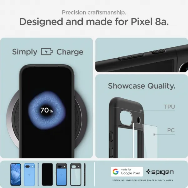SPIGEN ULTRA HYBRID Google Pixel 8a MATTE BLACK