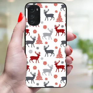 MY ART Kryt s vianočným dizajnom Motorola Moto E32 / E32s DEER (068)