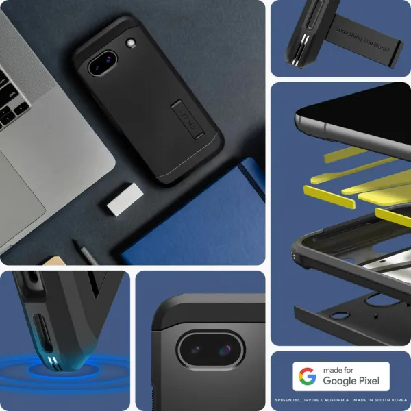 SPIGEN TOUGH ARMOR Ochranný kryt pre Google Pixel 8a čierny