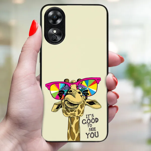 MY ART Ochranný kryt pre Oppo A38 GIRAFFE (180)