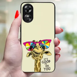 MY ART Ochranný kryt pre Oppo A38 GIRAFFE (180)