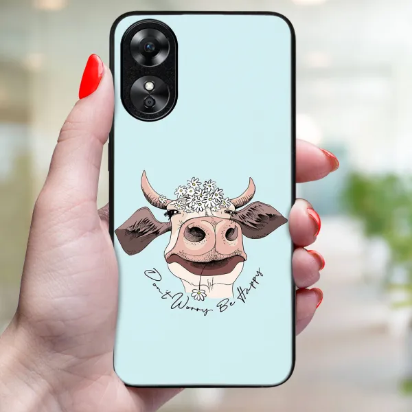 MY ART Ochranný kryt pre Oppo A38 HAPPY COW (181)