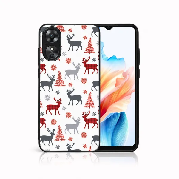 MY ART Kryt s vianočným dizajnom Oppo A38 DEER (068)