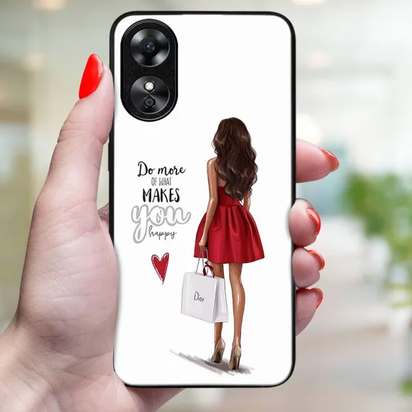 MY ART Ochranný kryt pre Oppo A38 RED DRESS (137)