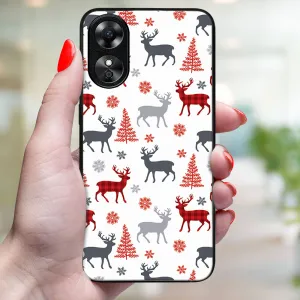 MY ART Kryt s vianočným dizajnom Oppo A38 DEER (068)