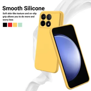 RUBBER Ochranný kryt pre Xiaomi Poco F6 Pro žltý