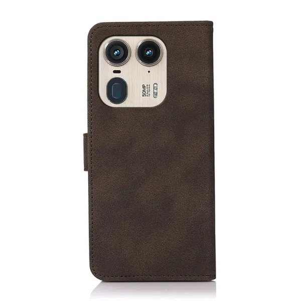 KHAZNEH MATTE Zaklápacie puzdro pre Motorola Edge 50 Ultra hnedé