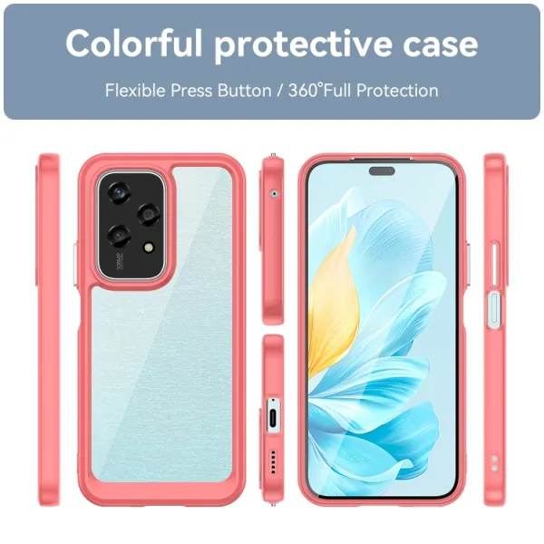 CRYSTAL Ochranný obal pre Honor 200 Lite červený