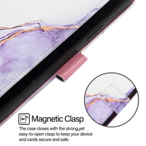 ART MARBLE Peňaženkový kryt pre Infinix Note 40 PURPLE
